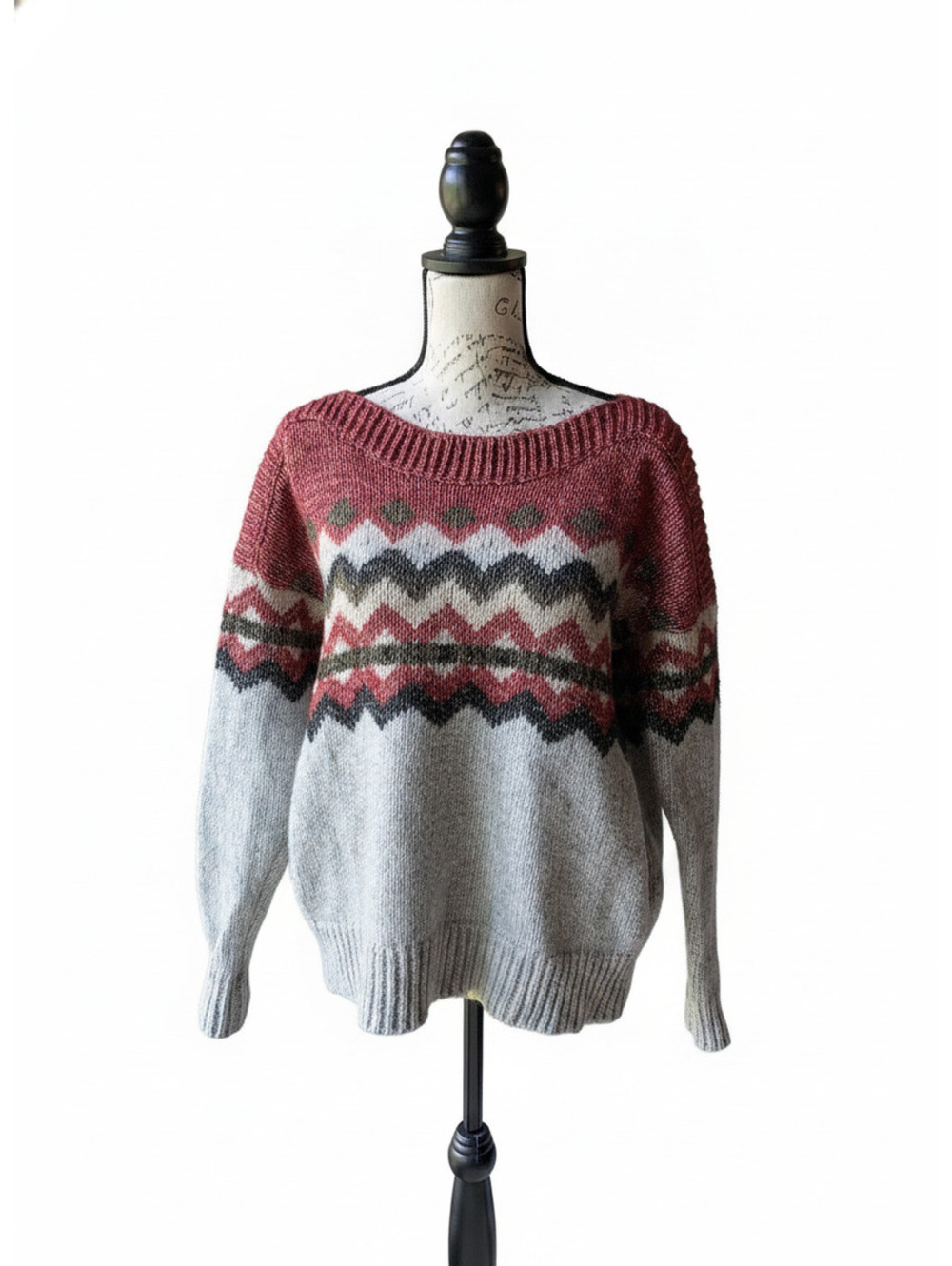 Victoria's Secret Cozy Knit Oversized Sweater with Geometric Pattern